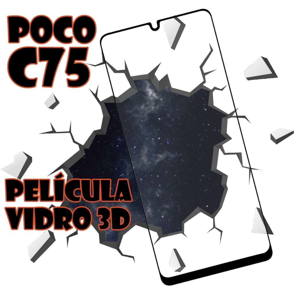 Película de vidro 3D Para Xiaomi Poco C75