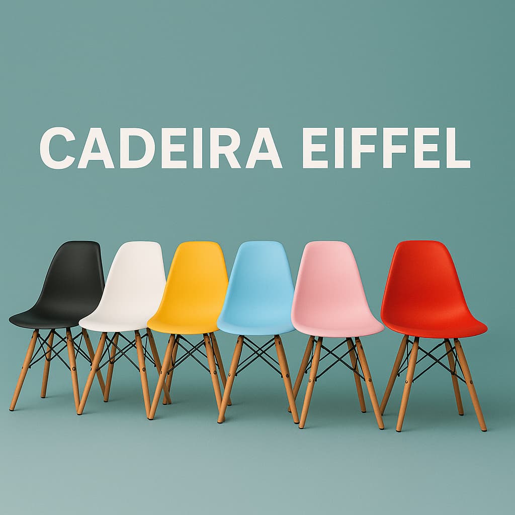Cadeira Eiffel Moderna Kit 2 4 6 Unidades Sala Jantar Escritório