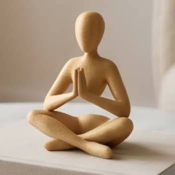 Escultura Decorativa Estátua Meditação Minimalista Zen Sala Ambiente Relaxante Yoga Escritório