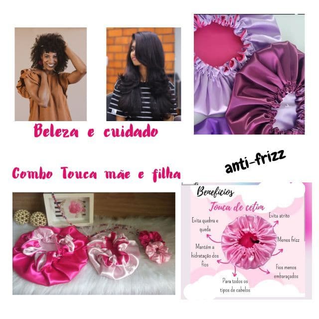 KIT X 50 ToucaS de Cetim Dupla Face Anti frizz Com Regulador Ajustável Qualidade Premiun envio imediato