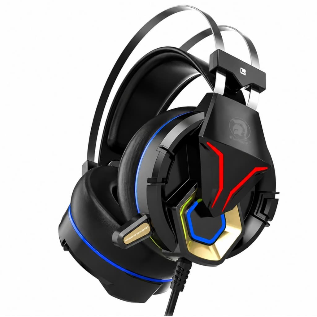 Fone Headset Gamer Headphone P3 C/Led Usb + Adaptador Y P2 Ps5 Ps4 PC Notebook