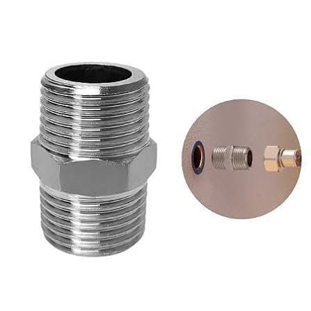 Niple Inox Cromado 1/2 Polegada Para Conexão Hidráulica Resistente
