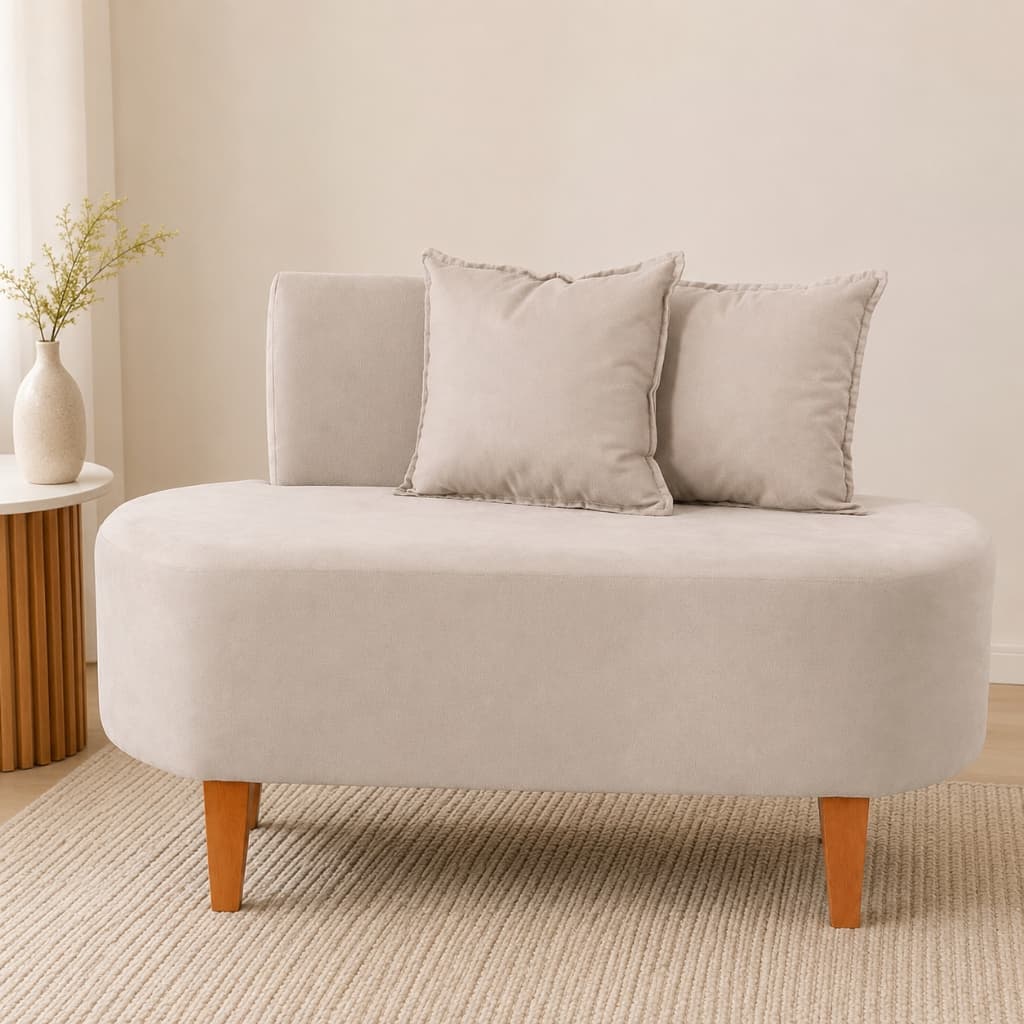 Namoradeira De Luxo Orgânico Sofá Dois Lugares Fino Acabamento Estrutura Em Madeira - Envio Imediato