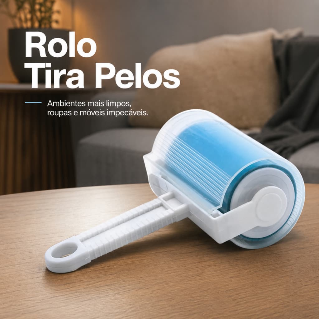 Rolo Tira Pelos Lavável Reutilizável Remove Fiapos Pelos Poeira Roupa limpa