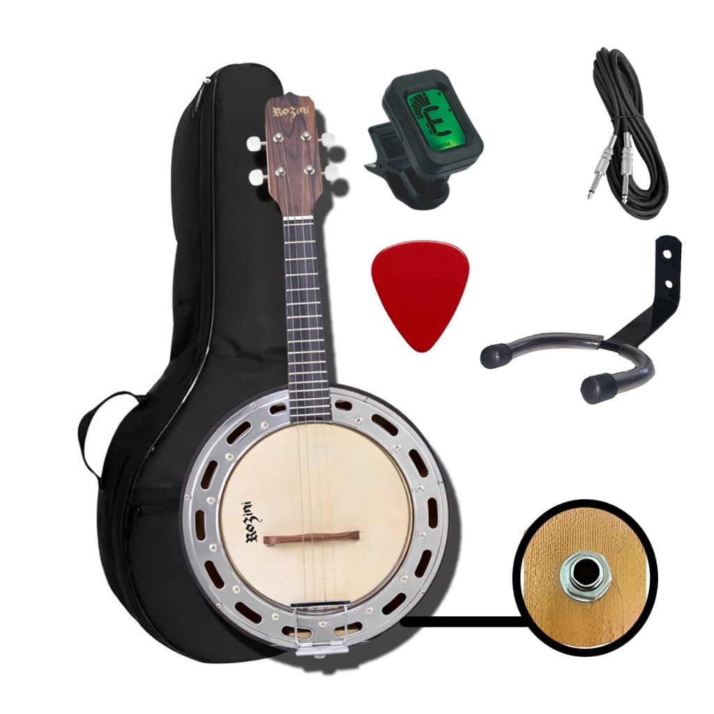Banjo Rozini RJ14 Eletroacústico Com Capa e Acessórios