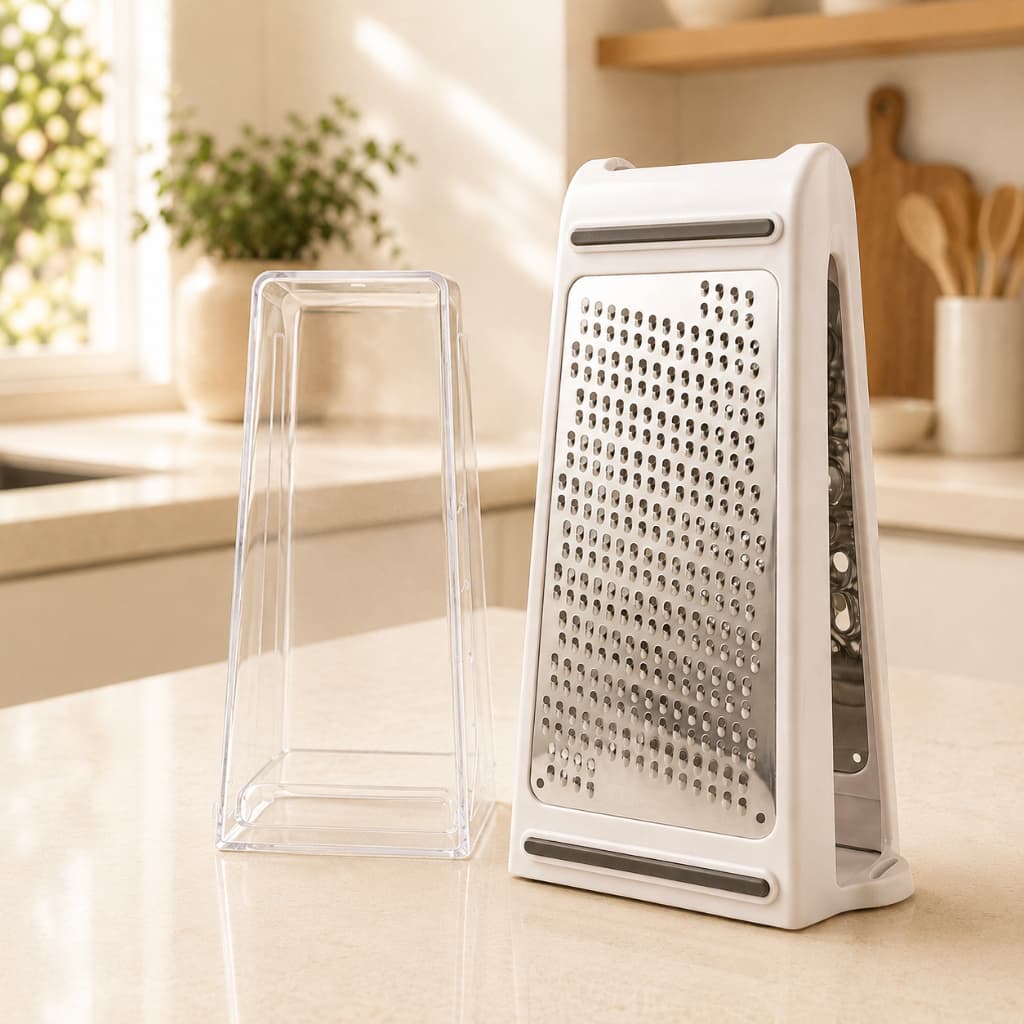 Ralador de Queijo 2 Faces Com Compartimento Reservatório 480ml Ralar Armazenar