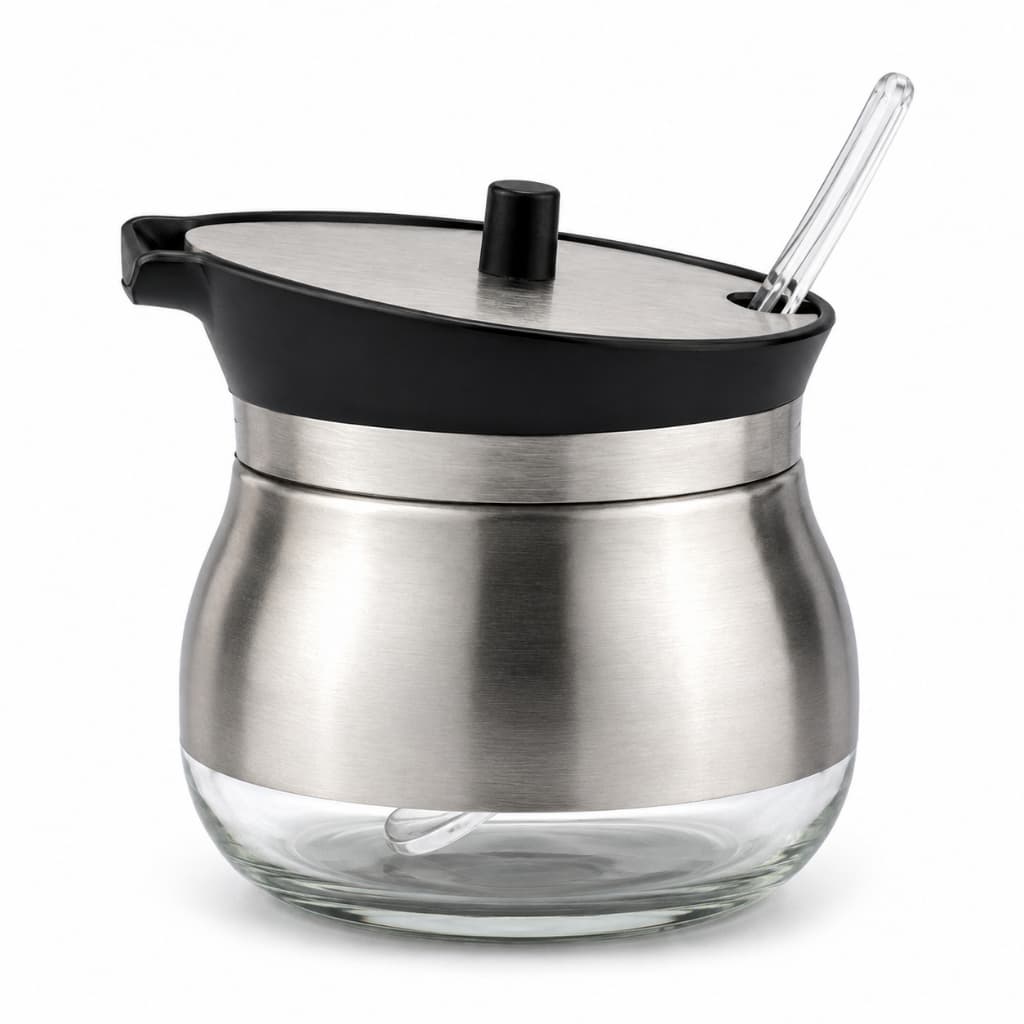 Açucareiro, Porta Temperos Vidro e Inox 270ml