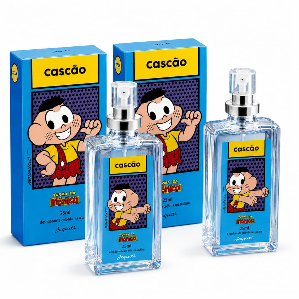 Kit 2 Cascão Desodorante Colônia Masculina 25ml Jequiti Turma da Mônica