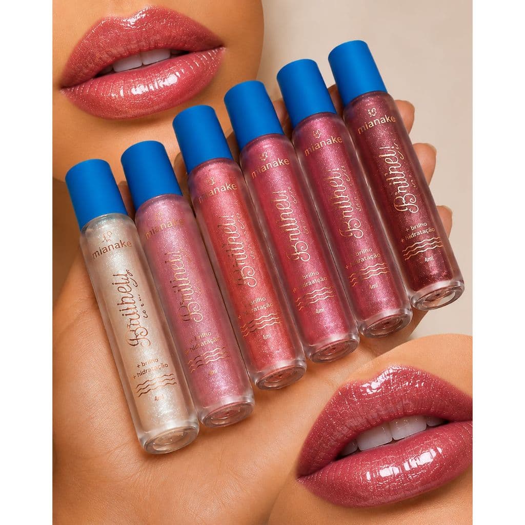 Lip Gloss Miamake Brilhei Glitter 6 Cores  Gloss Labial Mega Brilho