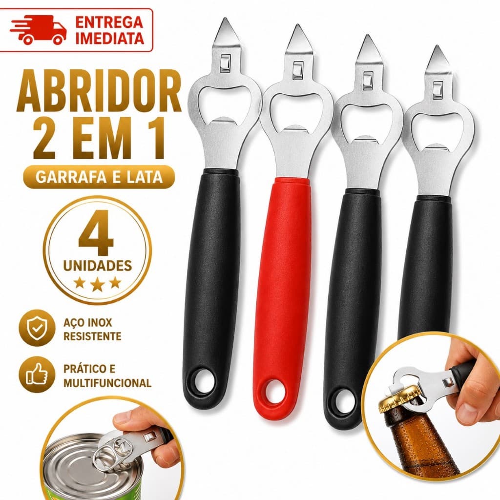 Kit Abridor De Garrafas Em Aço Inox Casa Restaurante Bar Lanchonete Garrafas Abridores