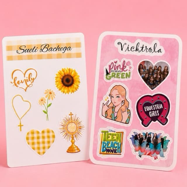 Adesivos Personalizados | Kit com 2 Cartelas | Tema e Nome Personalizado