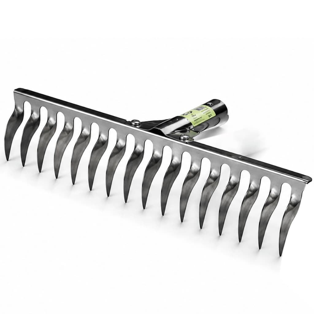 Ancinho Rastelo Jardinagem Grama 18 Dentes 50cm De Ferro Sem Cabo