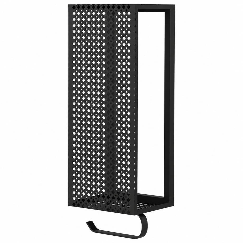 Suporte Papel Higiênico 4 Rolos para Parede em Aço Preto Organizador de Banheiro Industrial Moderno