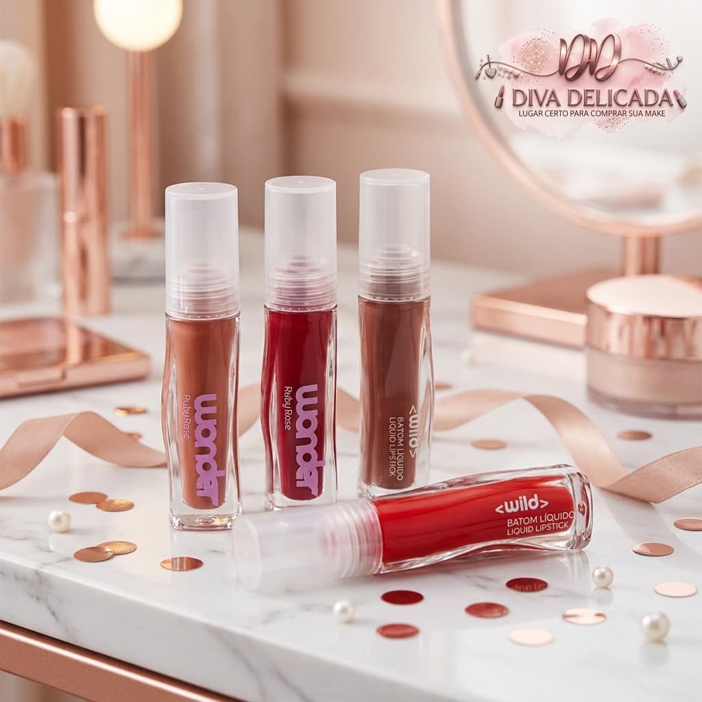 Lançamento Batom Liquido Matte Wild Wonder HBL6208 Ruby Rose