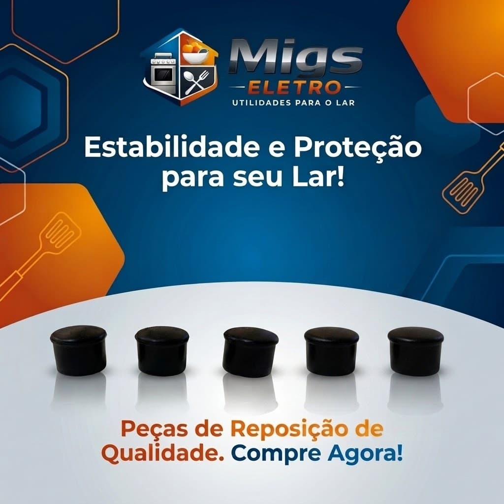 Ponteiras Pezinho Banqueta Kits 4 A 24 Unidades