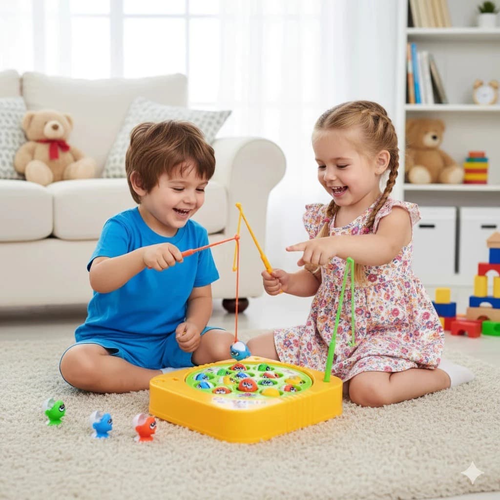 Brinquedo Interativo Pega Peixe Diversão Educativo Criança Sortido