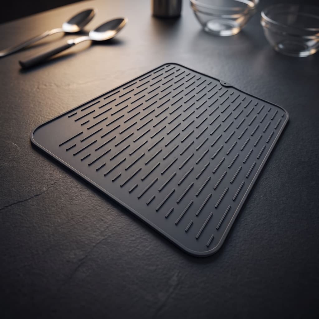 Tapete Escorredor Louça Silicone 40cm Secagem Pratos Copos Pia Cozinha Antiderrapante Drenagem Água