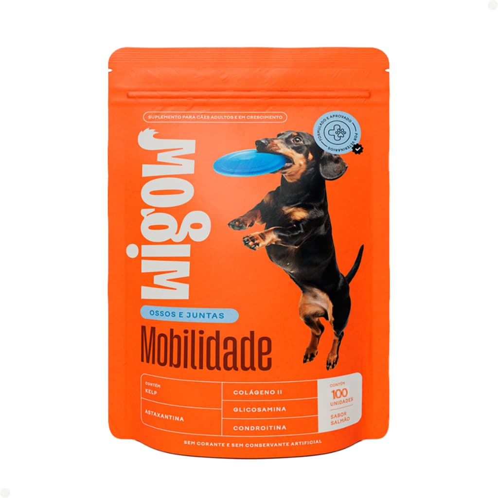 Suplemento para Cachorro Vitamina para Cachorro Suplemento Wigow Mobilidade Sabor Salmão 270g