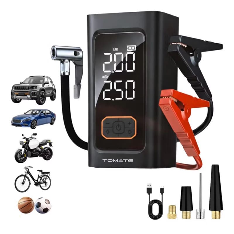 Bomba de Ar Inteligente Portátil TOMATE MXB-D003 150PSI Compressor Digital para Pneus Carro Moto Bike