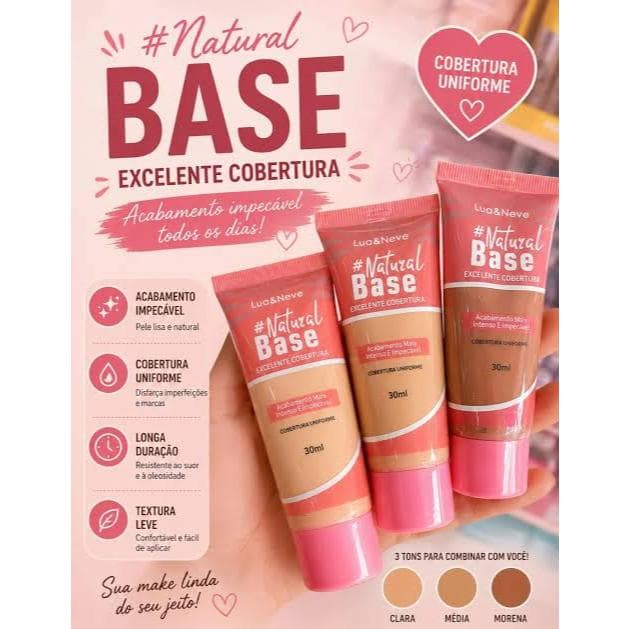 Base Lua e Neve #natural|Excelente cobertura|