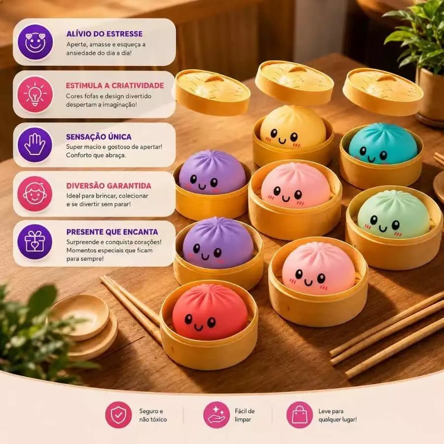 Brinquedo Antiestresse Sensorial Squishy Bolinho Surpresa Criança Presente