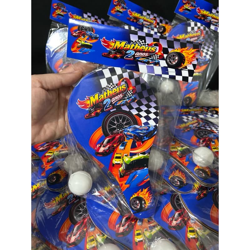 20 Kits Raquete Personalizada Ping Pong Lembrancinha Aniversario.Todos os temas.