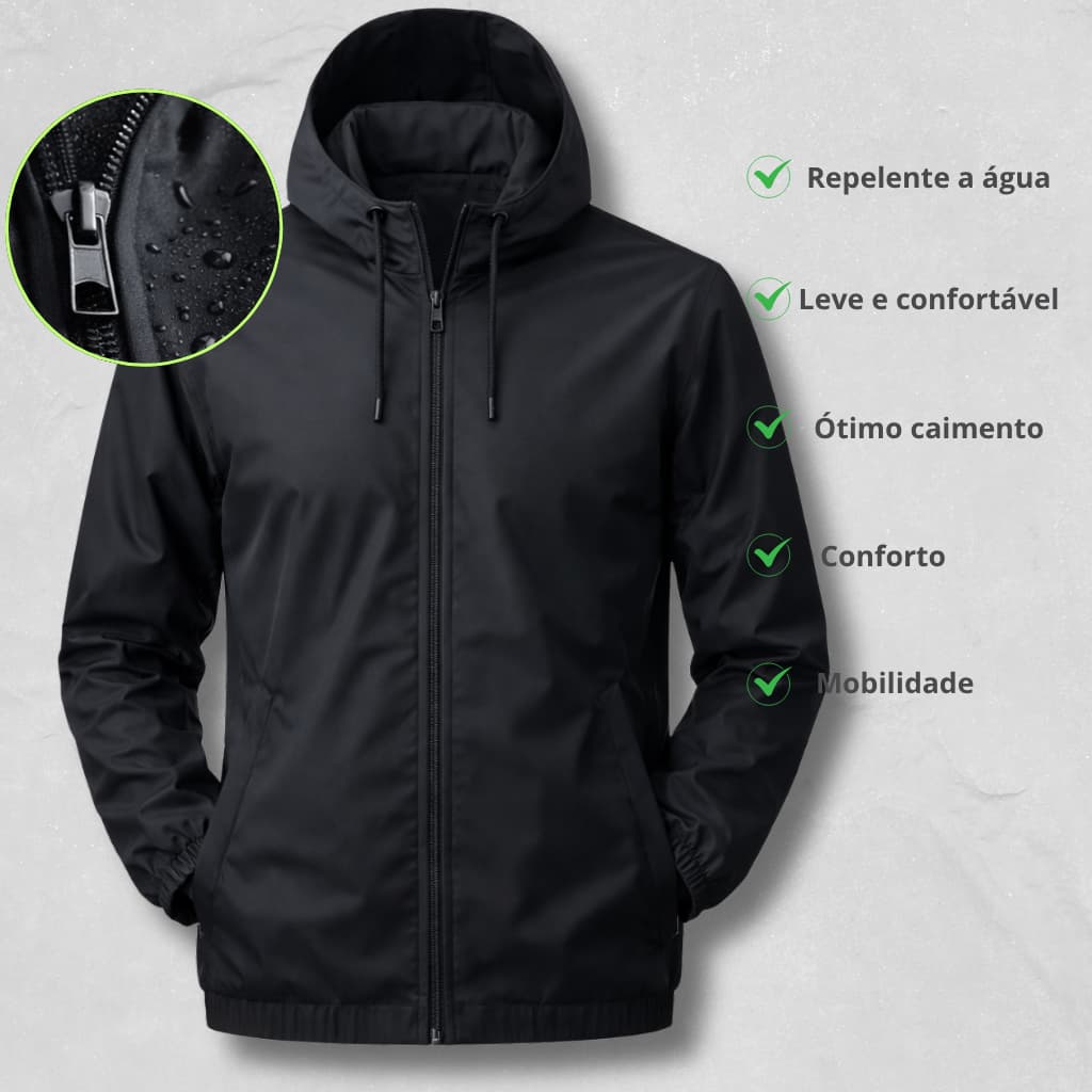 Jaqueta Corta Vento Blusa Impermeável Masculina Treino Academia Bike Moto
