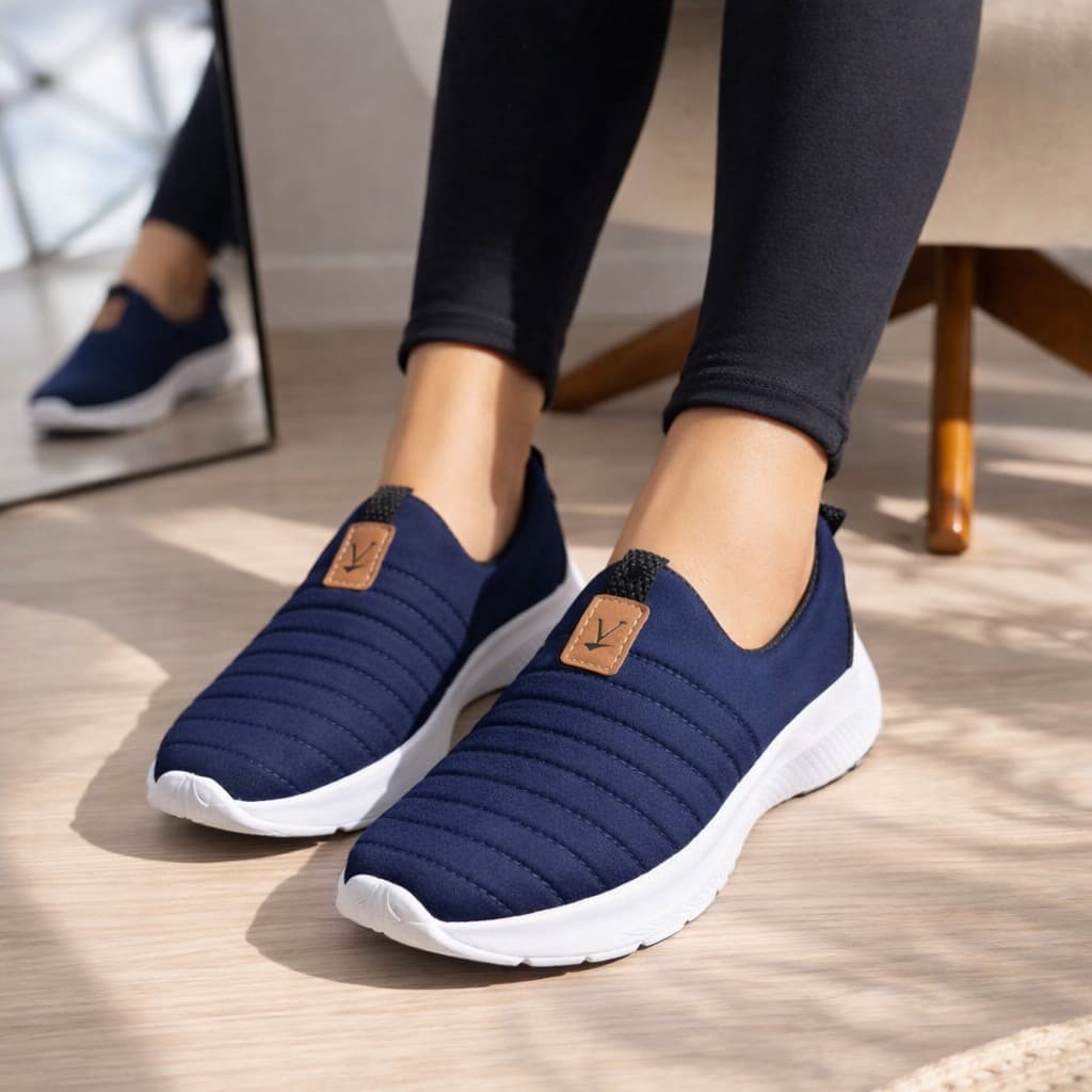Tênis Feminino Adulto Macio Confortável Calce Fácil Menino e Menina Confort Macio Leve Slip On Ortopédico Unissex