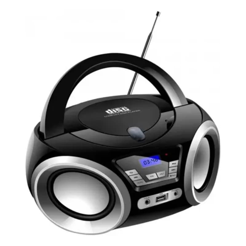 Mini Rádio Microsystem Portátil MP1842BTB Mega Star Toca Cd Bluetooth Cor Preto