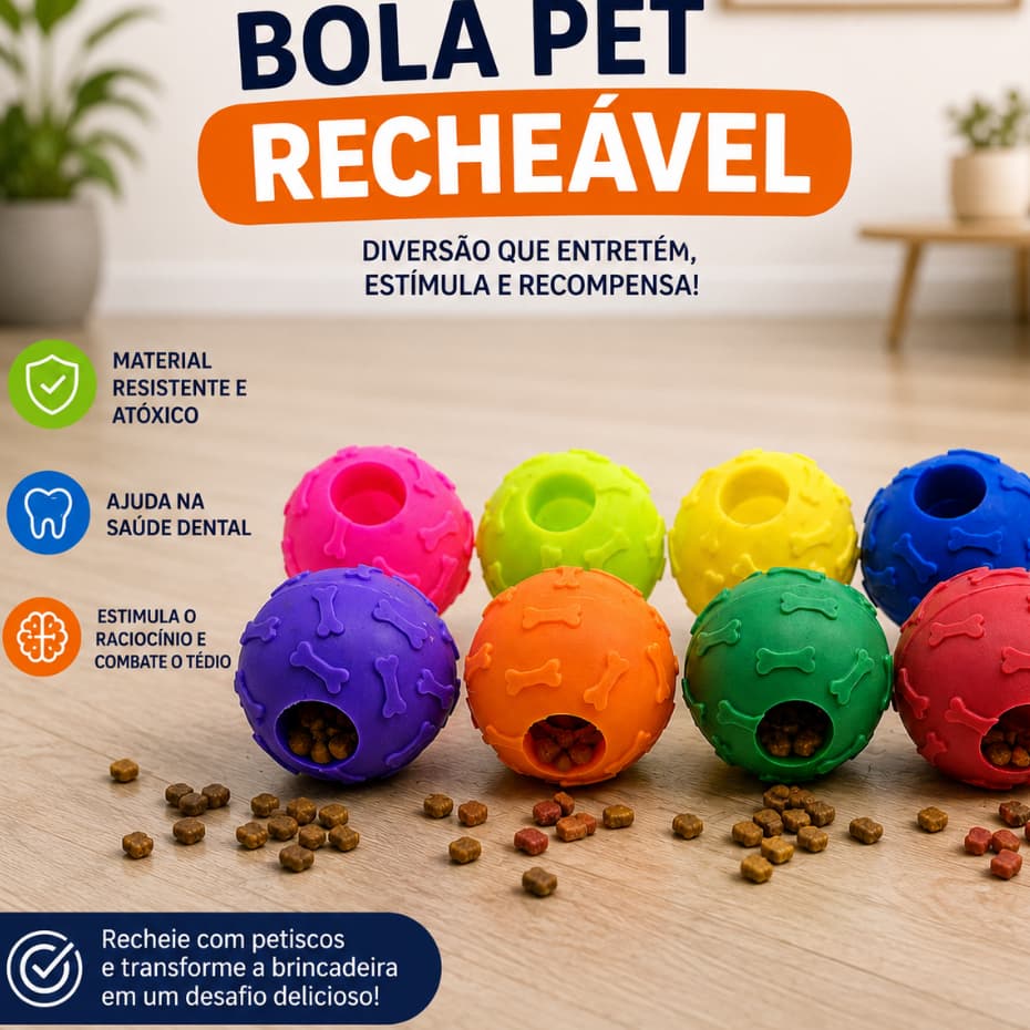 Brinquedo Mordedor Pet Bola Snacks - Lion Pet