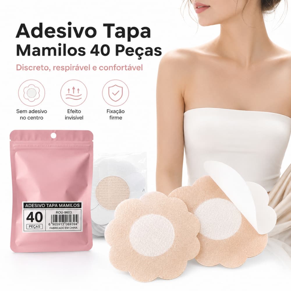 kit Até 100 Tapa-Seios Invisível Adesivo Protetor com 6cm de Diâmetro para Tampar Mamilos apa-Seios Mmilos/Aureold