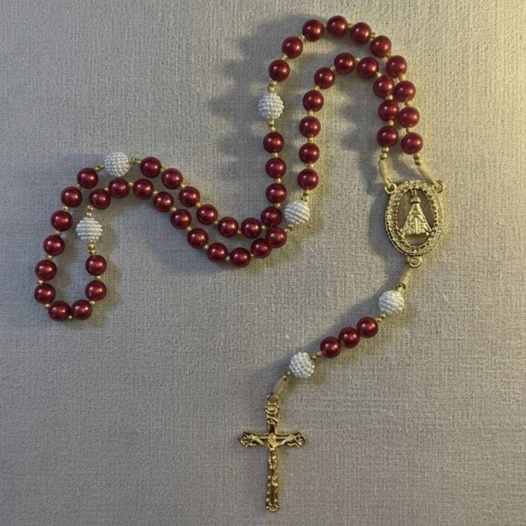 Terço Nossa Senhora Aparecida Nss Das Graças Noivas Formatura Altar Decoração Luxo