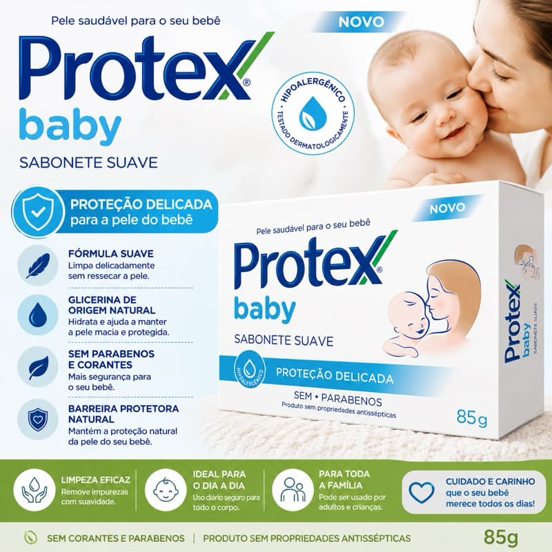 Sabonete em Barra Protex Baby Glicerina Natural 85g