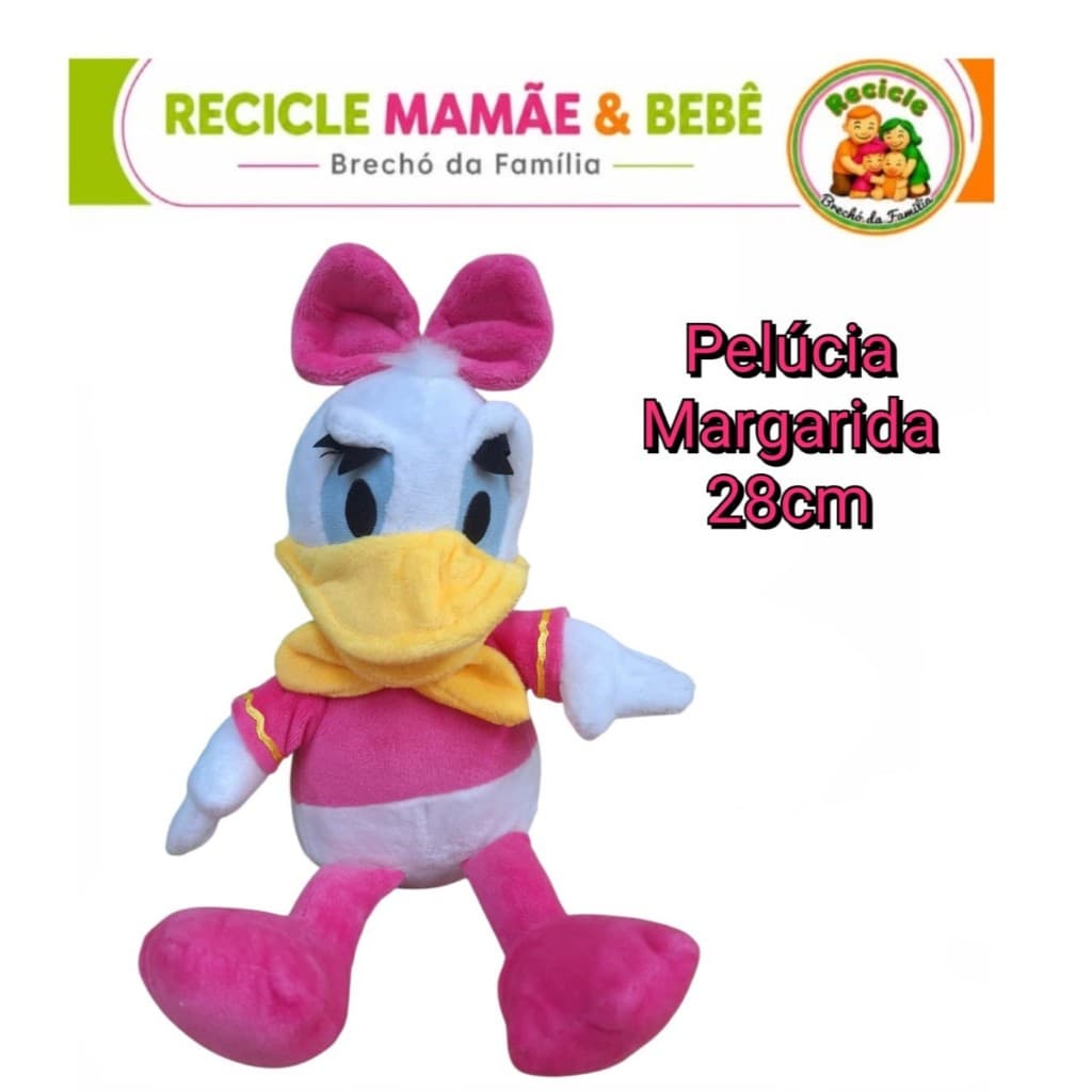 🌼 Pelúcia Margarida – 28 cm | Fofa e Macia(RECICLE MAMÃE E BEBÊ)