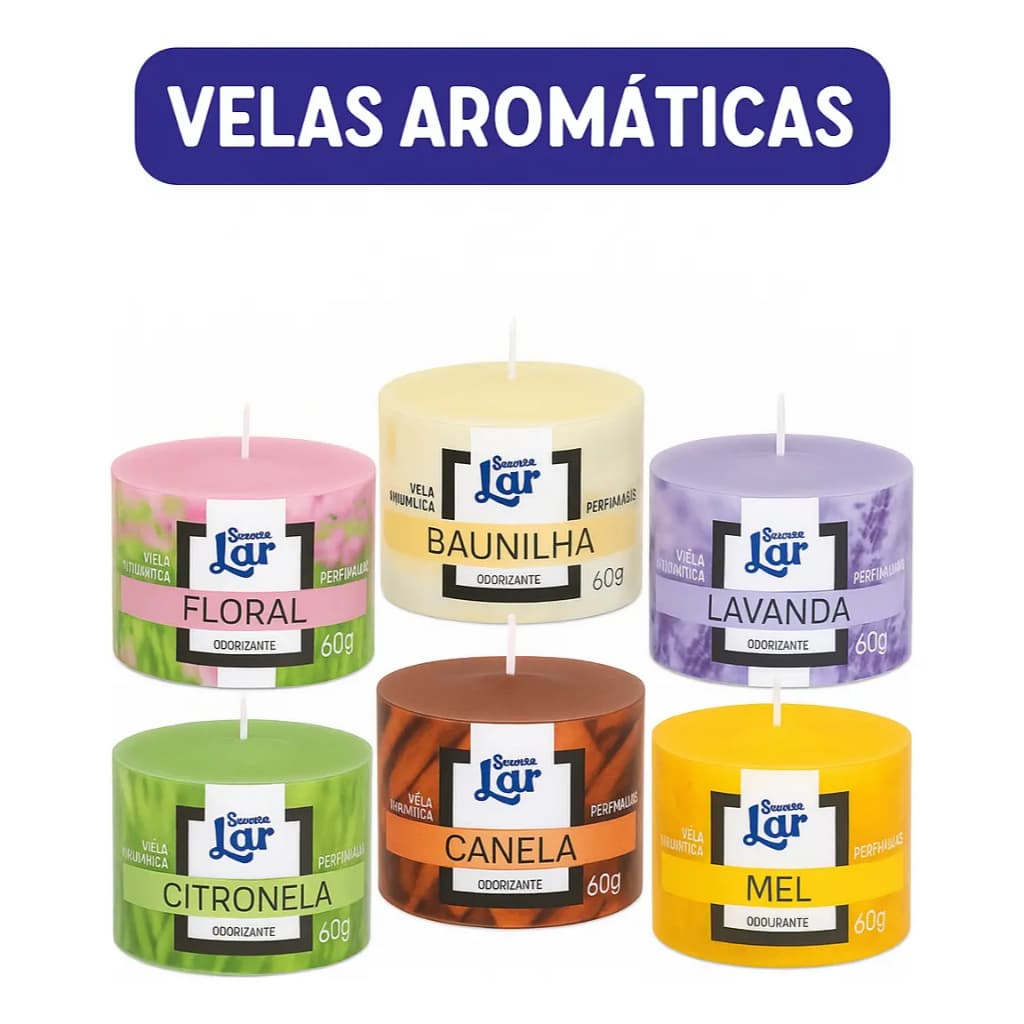 Vela Aromática Perfumada Decorativa – Vários Aromas – Vela para Relaxar, Decorar Casa, Quarto e Sala