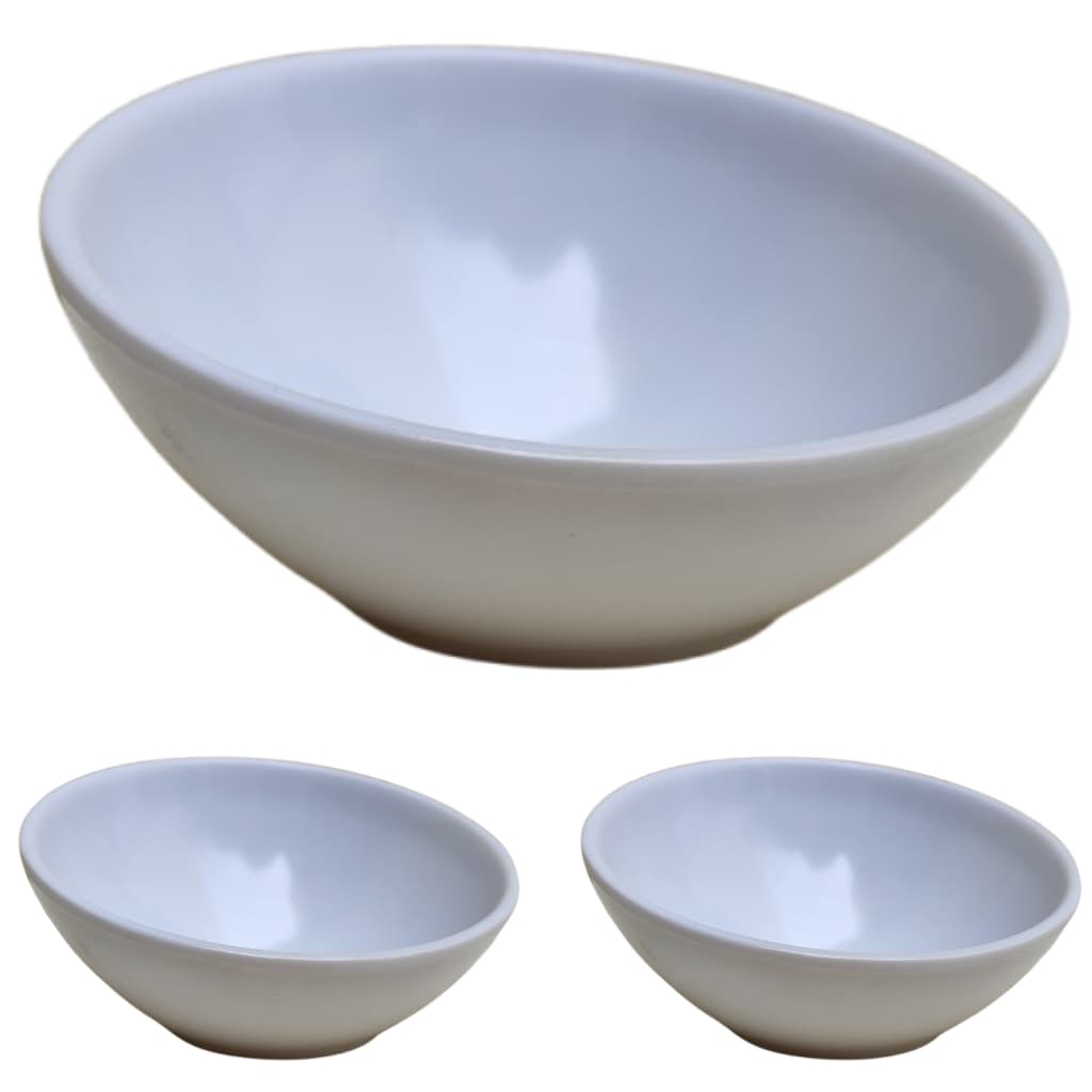 Bowl Tigela Inclinada Melamina Branca 80ml Molheira Shoyu Gourmet Mix