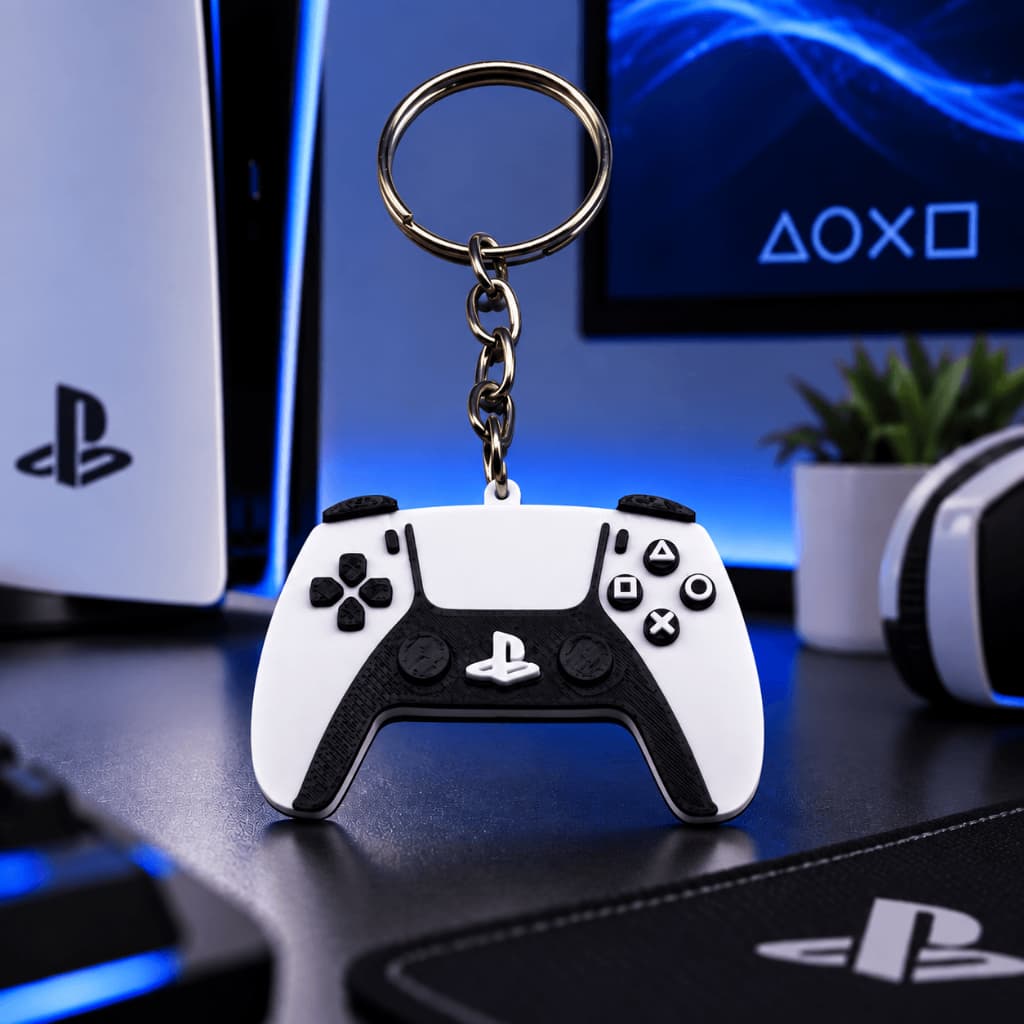 Chaveiro Controle PS5 Gamer Playstation Video Game Para Chaves e Mochila