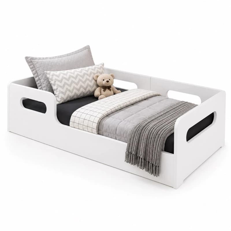 Cama Montessoriana Infantil 152cm MDF Grade Lateral Proteção Descanso