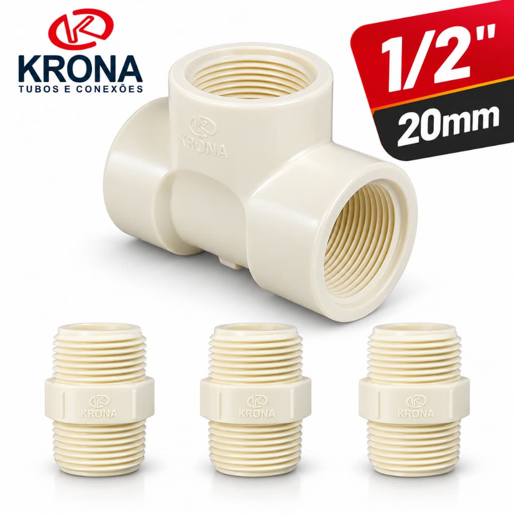Adaptador T Abs Para Torneira Monocomando (tee 1/2 Roscavel) Krona Niple