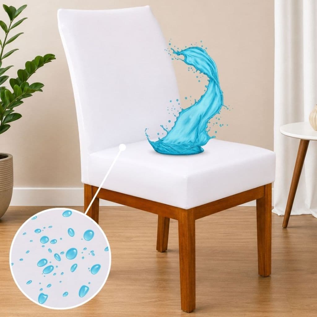 Capa para Cadeira Impermeável Kit 2 4 6 8 Antimancha Não Absorve Líquidos Lavável
