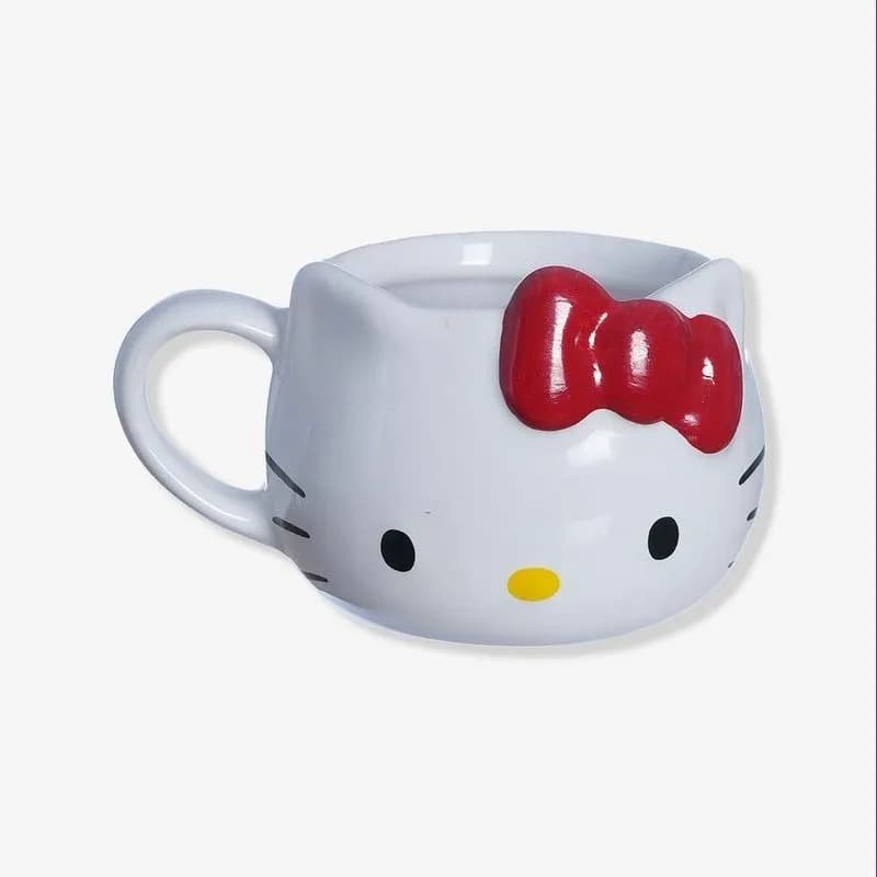 Caneca Decorativa Hello Kitty 3D 550ml - Design 3D, Multifuncional, Detalhes Incríveis