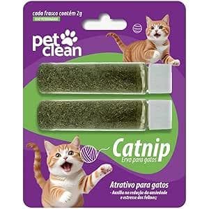 Catnip Erva para Gatos, 2 Frascos de 2g, Atrativo para Redução de Ansiedade e Estresse