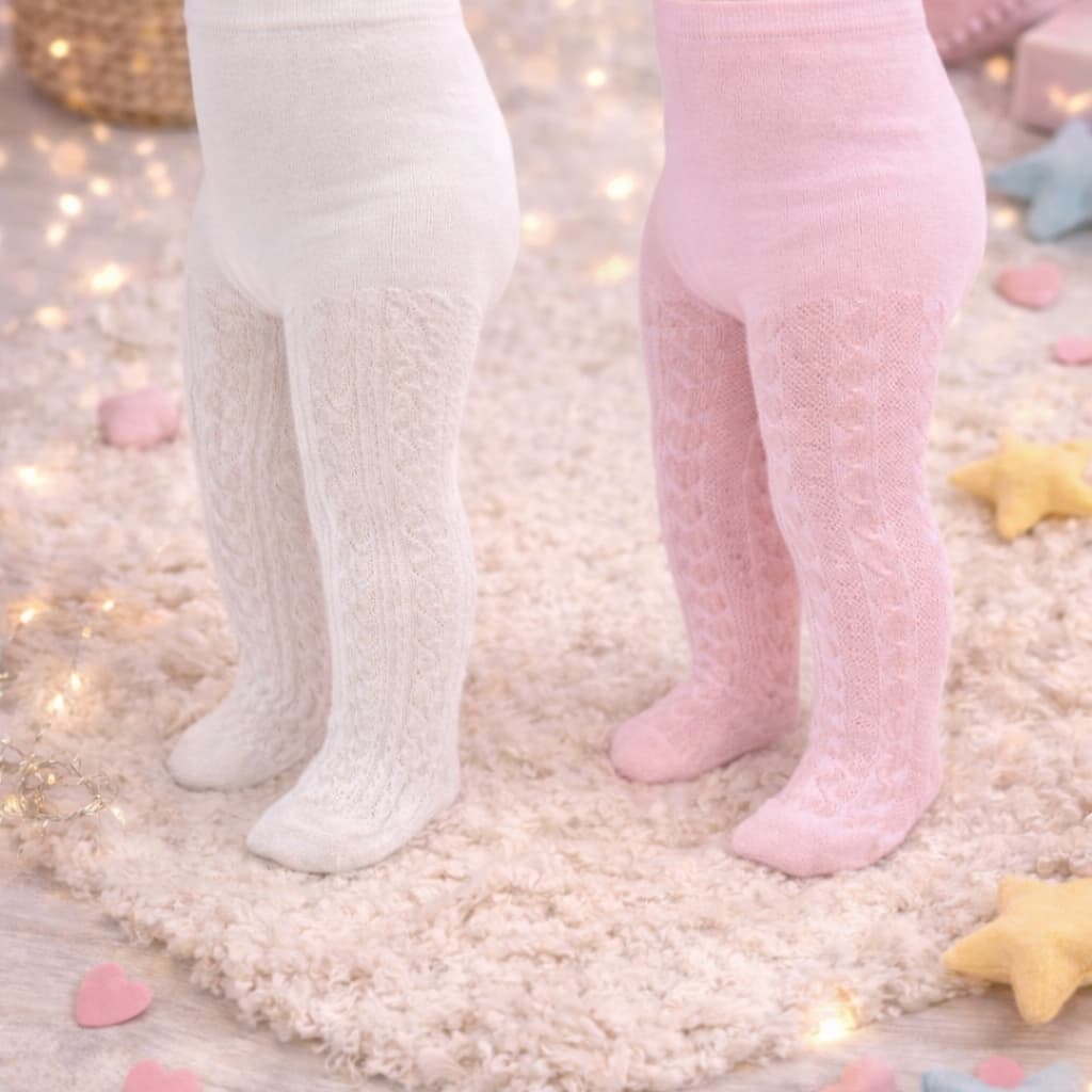 Kit 2 Meia Calça Bebê Duck Meia Calça Infantil Menina