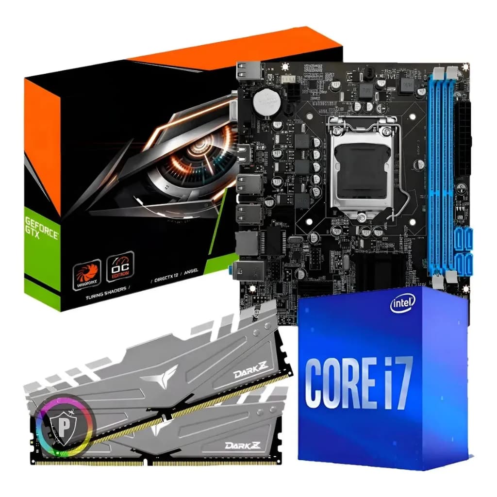 KIT UPGRADE GAMER - INTEL I7 3.6GHZ, PLACA GEFORCE 4GB, PLACA MÃE, 16GB RAM