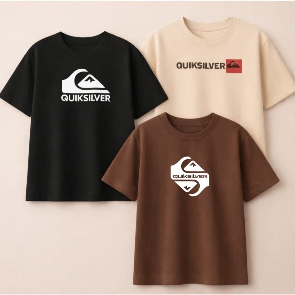 kit 3 camisetas  Quiksilver 100% Algodão fio 30.1 Premium envio no mesmo dia