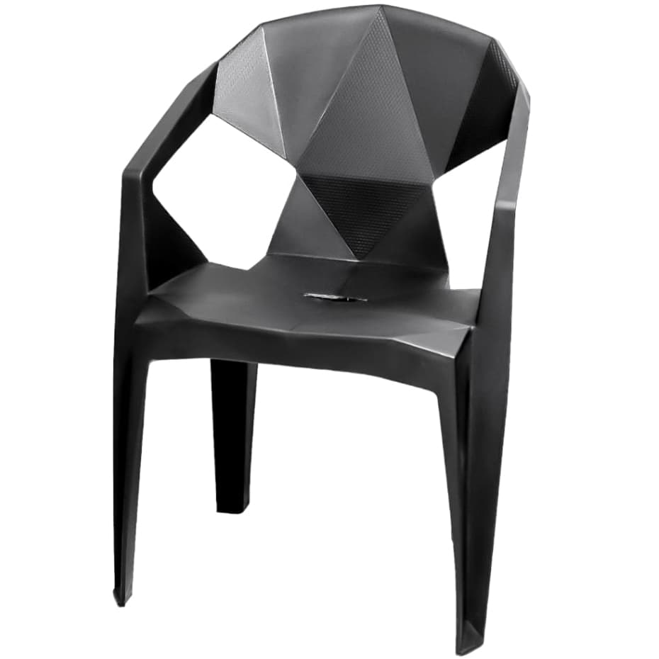 Cadeira Poltrona Diamante De Plástico Reforçado Para 182 Kg Multiuso Modelo Diamond Moderno