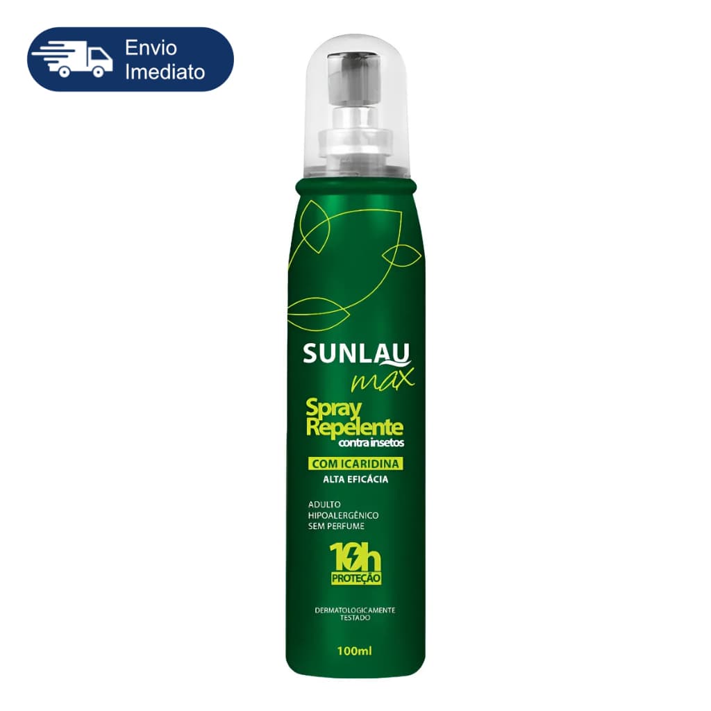 Repelente Spray Contra Insetos Icaridina Duração 10h de Proteção 100ml Sunlau