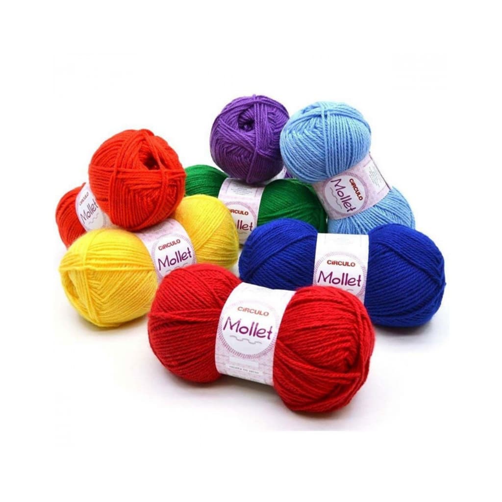 Kit com 5 Novelos de Lã Mollet 40g - Círculo