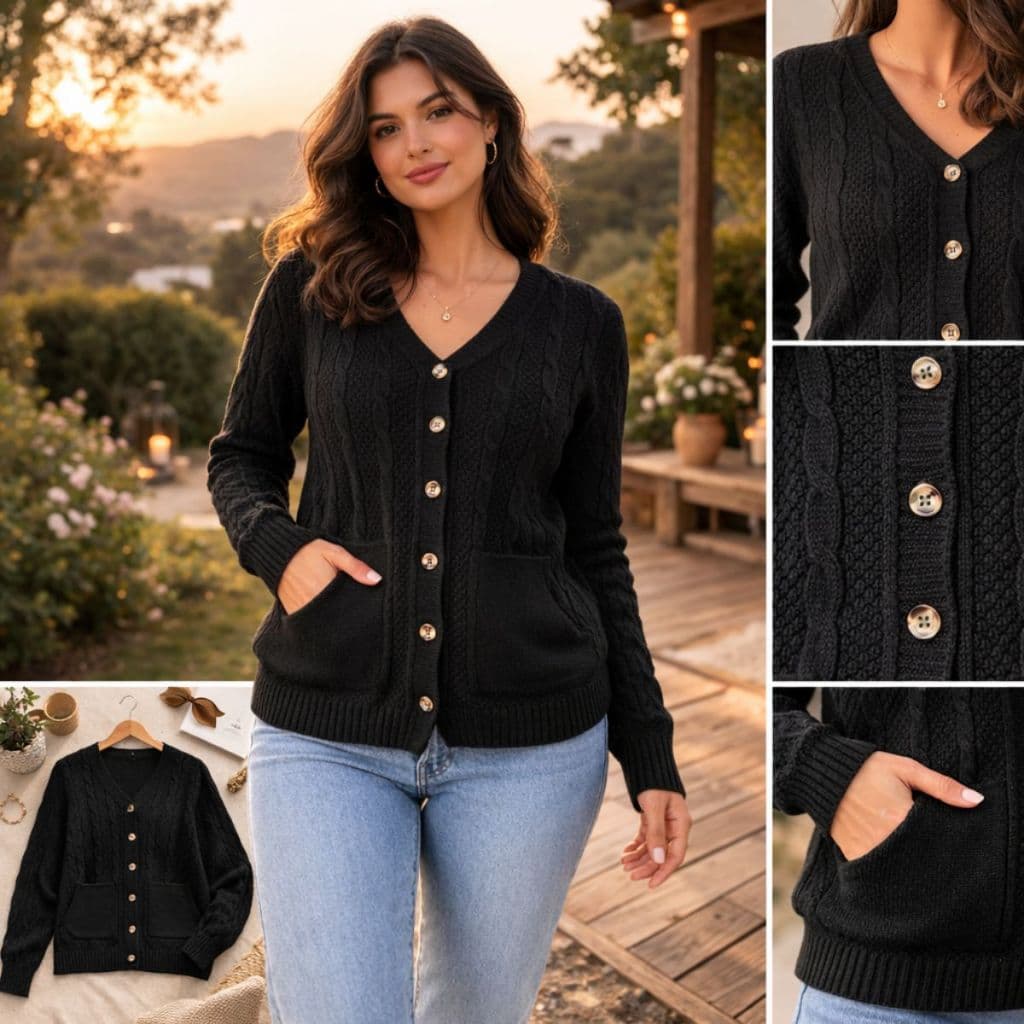 Casaco Feminino Tricot com Modelagem