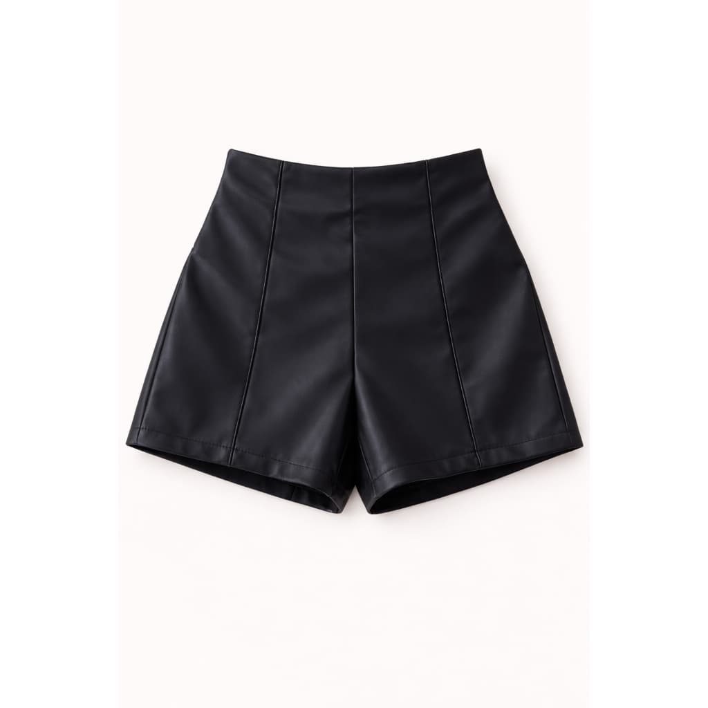 Short Couro Sintético Infantojuvenil Blogueirinha 🖤 | Estilo Slim Moderno | Tamanhos 4 ao 14 👧✨